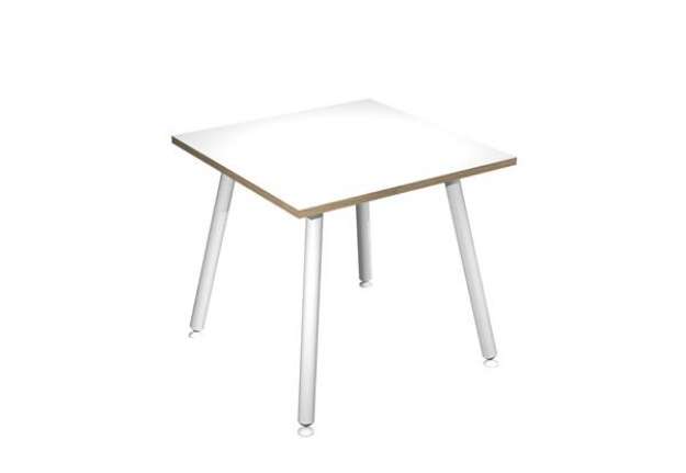 Immagine di Scrivania Skinny Metal - 80 x 80 x H 74,4 cm - bianco
