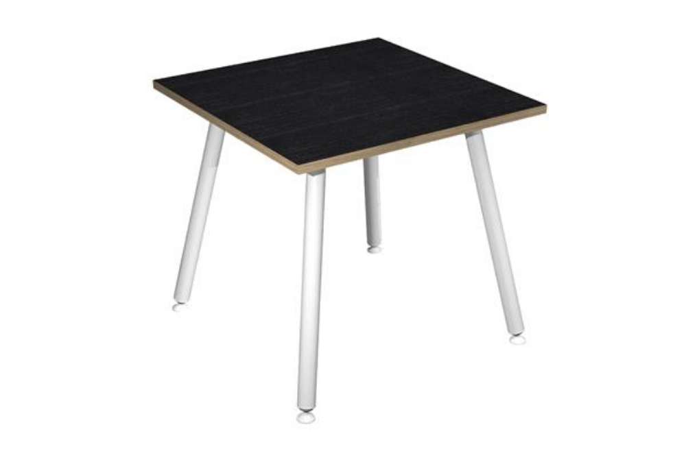 Immagine di Scrivania Skinny Metal - 80 x 80 x H 74,4 cm - bianco / nero venato