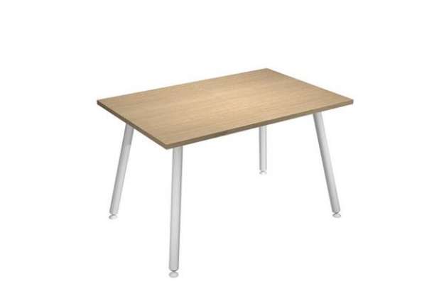Immagine di Scrivania Skinny Metal - 120 x 80 x H 74,4 cm - bianco / rovere