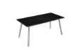 Immagine di Scrivania Skinny Metal - 140 x 80 x H 74,4 cm - bianco / nero venato