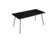 Immagine di Scrivania Skinny Metal - 180 x 80 x H 74,4 cm - bianco / nero venato