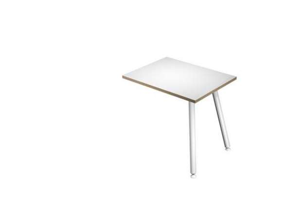 Immagine di Allungo DX/SX per scrivanie Skinny Metal - 60 x 80 x H 74,4 cm - bianco