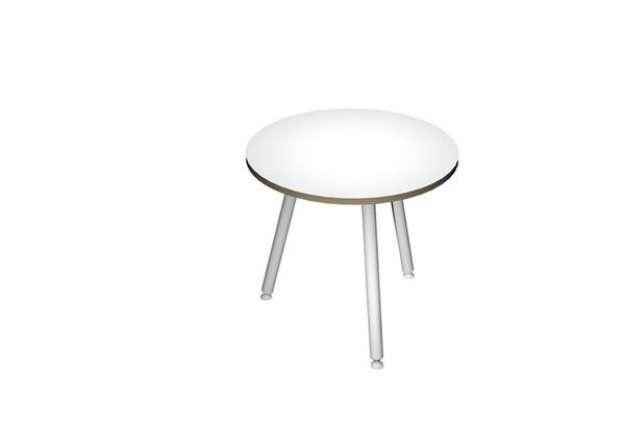 Immagine di Tavolo riunione tondo Skinny Metal - diametro 80 cm - bianco