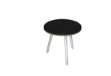 Immagine di Tavolo riunione tondo Skinny Metal - diametro 80 cm - nero venato