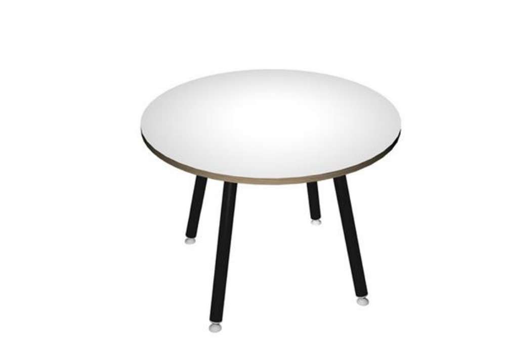 Immagine di Tavolo riunione tondo Skinny Metal - diametro 100 cm - bianco