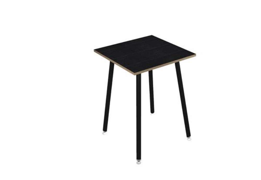 Immagine di Tavolo alto Skinny Metal - 80 x 80 x 105 cm - nero/nero venato