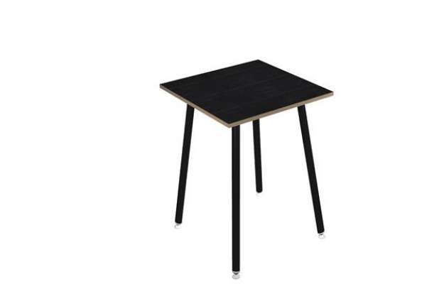 Immagine di Tavolo alto Skinny Metal - 80 x 80 x 105 cm - nero/nero venato