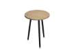 Immagine di Tavolo alto tondo Skinny Metal - diametro 80 cm - H 105 cm - nero/rovere