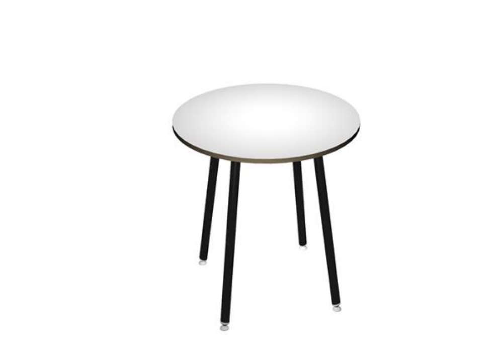 Immagine di Tavolo alto tondo -  diametro 100 - H 105 cm - nero/bianco