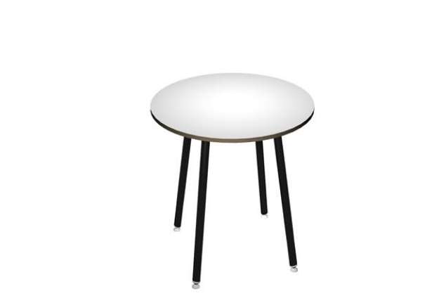 Immagine di Tavolo alto tondo -  diametro 100 - H 105 cm - nero/bianco