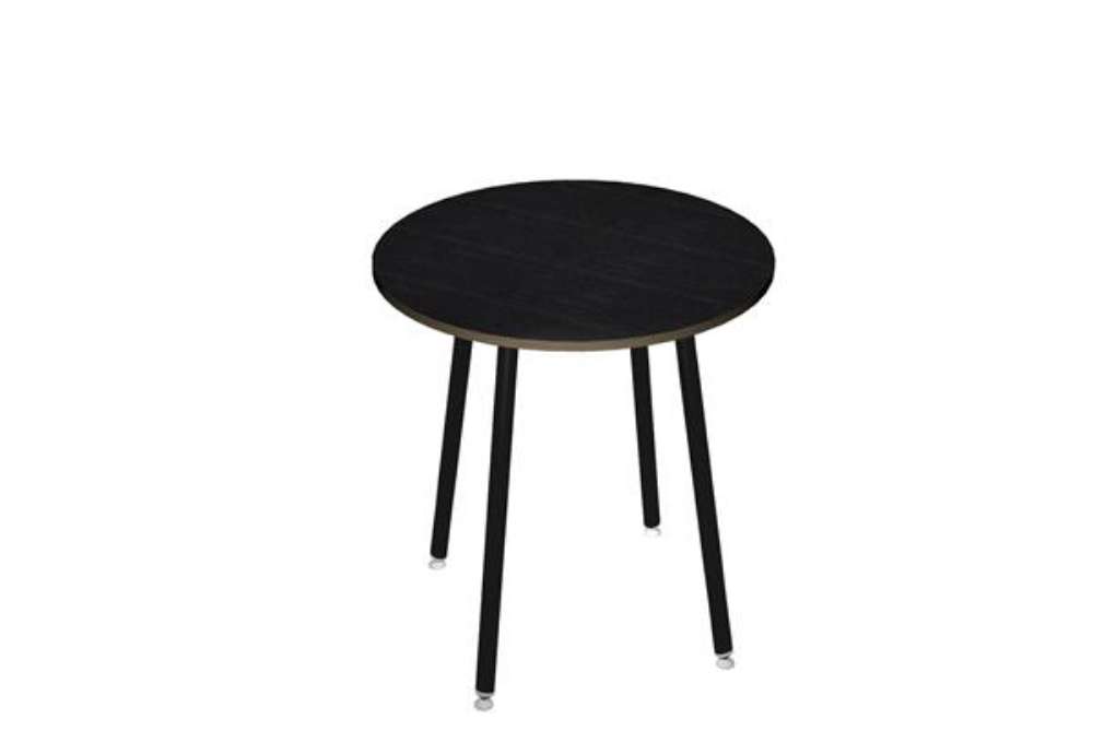 Immagine di Tavolo alto tondo -  diametro 100 - H 105 cm - nero/nero venato