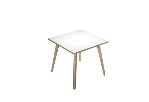 Immagine di Scrivania Woody - 80 x 80 x H 74,4 cm - rovere / bianco