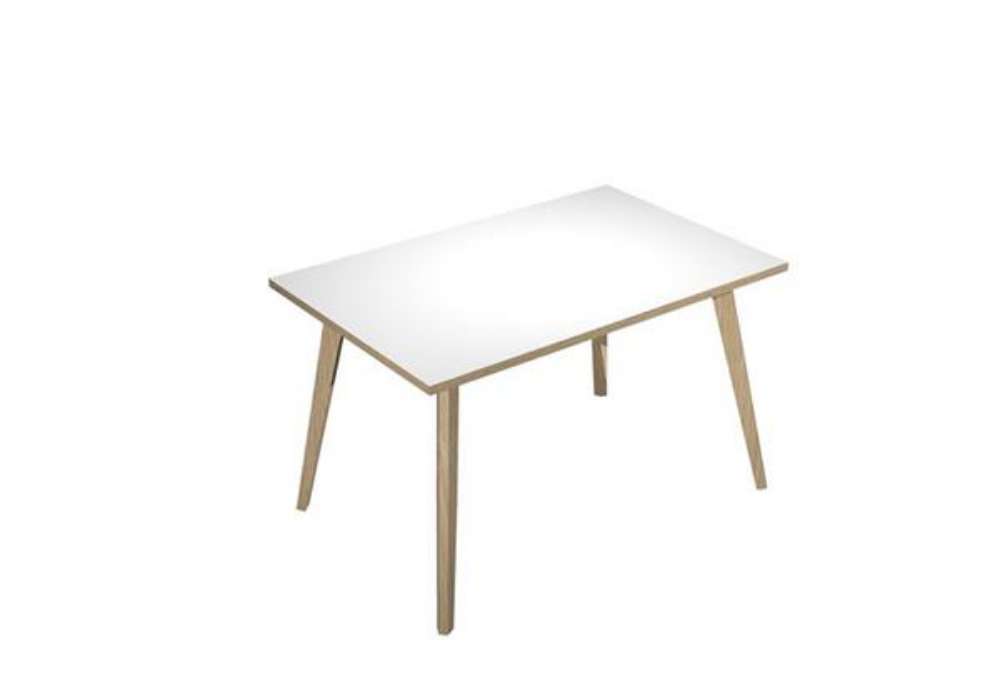 Immagine di Scrivania Woody - 120 x 80 x H 74,4 cm - rovere / bianco