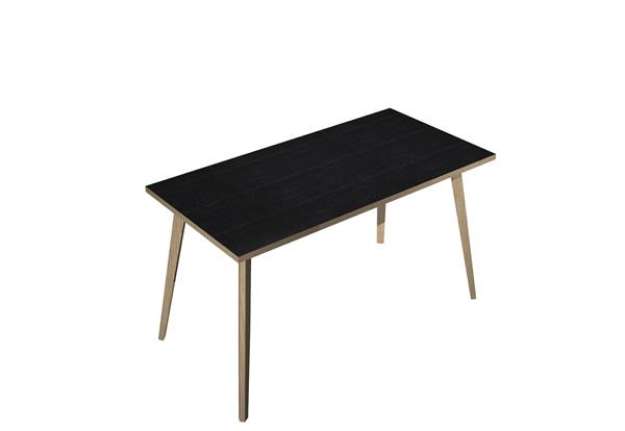 Immagine di Scrivania Woody - 120 x 80 x H 74,4 cm - rovere / nero venato