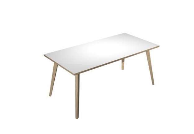 Immagine di Scrivania Woody - 180 x 80 x H 74,4 cm - rovere / bianco