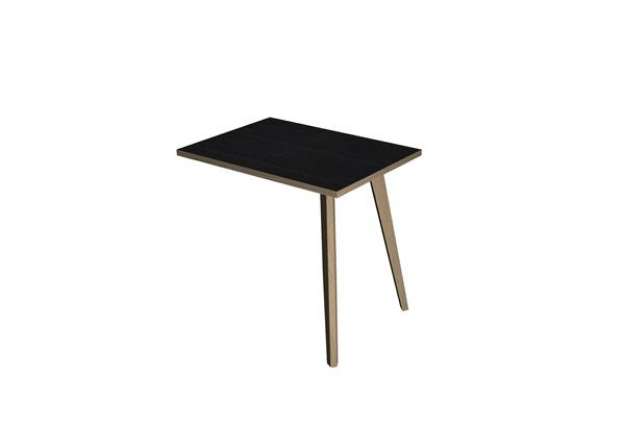 Immagine di Allungo DX/SX per scrivanie Woody - 60 x 80 x H 74,4 cm - rovere / nero venato