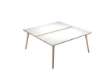 Immagine di Scrivania Woody a 2 postazioni contrap. - 160 x 166 cm - rovere / bianco