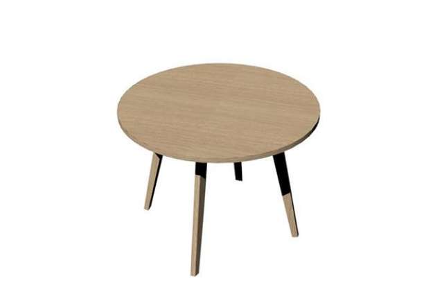 Immagine di Tavolo riunione tondo Woody - diametro 100 cm - rovere