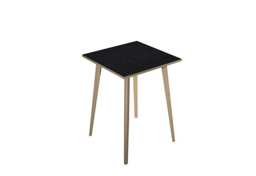 Immagine di Tavolo alto Woody - 80 x 80 x 105 cm - rovere/nero venato