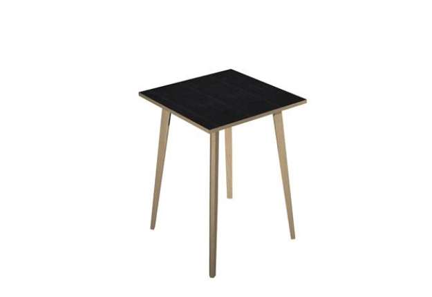 Immagine di Tavolo alto Woody - 80 x 80 x 105 cm - rovere/nero venato