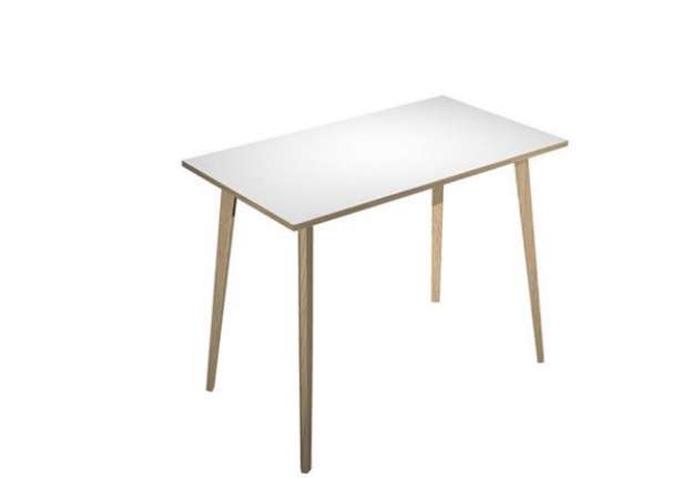 Immagine di Tavolo alto Woody - 120 x 80 x 105 cm - rovere/bianco