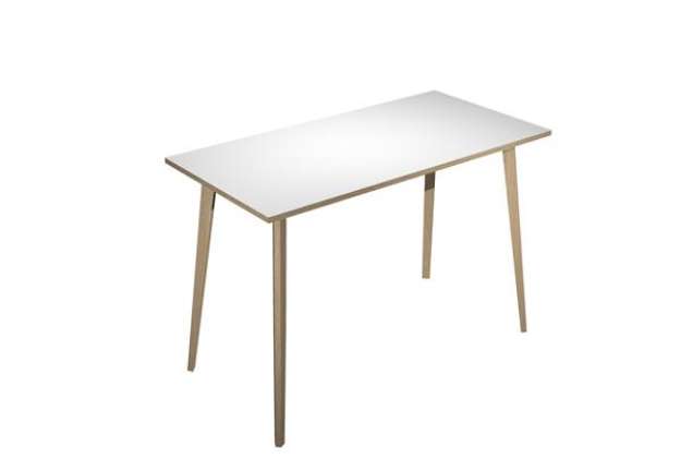 Immagine di Tavolo alto Woody - 160 x 80 x 105 cm - rovere/bianco