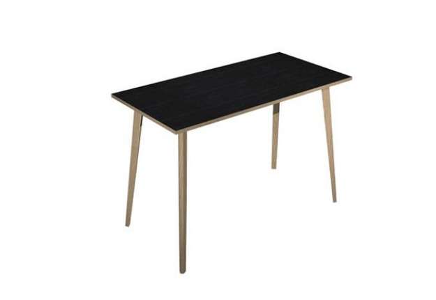 Immagine di Tavolo alto Woody - 160 x 80 x 105 cm - rovere/nero venato
