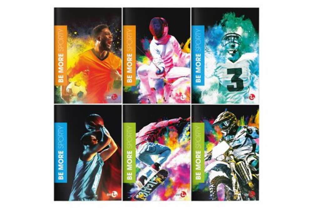 Immagine di Maxiquaderno Be More Sporty - A4 - 36+2 fogli - 100gr - 5mm - BM