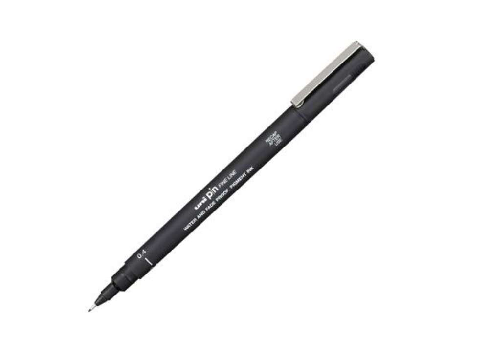Immagine di Pin fineliner - punta 0,4 mm - nero - Uni Mitsubishi