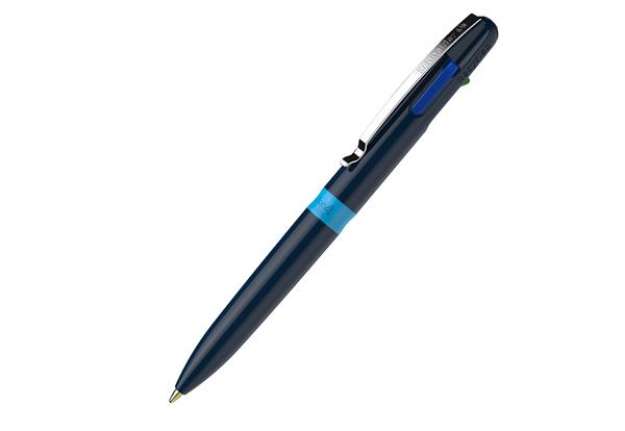 Immagine di Penna a sfera Take 4 - punta media - 4 colori - fusto blu - Schneider