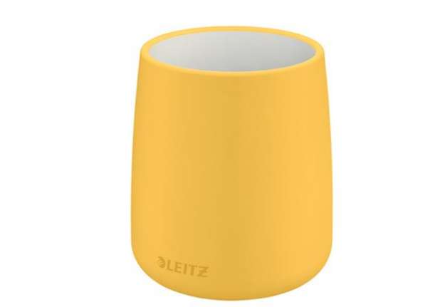 Immagine di Portapenne Cosy - 10,8 x 8,5 cm - ceramica - giallo - Leitz