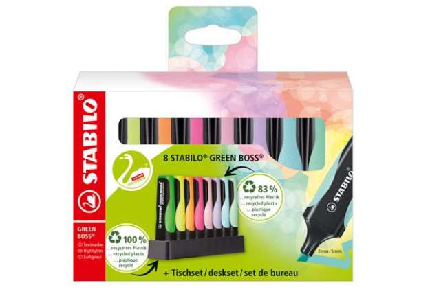 Immagine di Evidenziatore Stabilo Green Boss - punta a scalpello - tratto 2 - 5mm - colori assortiti - Stabilo -
