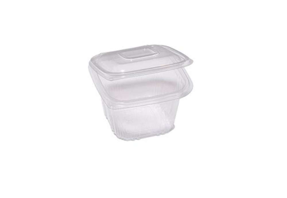 Immagine di Contenitori in PP - con coperchio incernierato - 12 x 12 x 7,5 cm - Europack - pack 50 pezzi