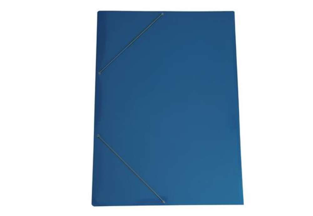 Immagine di Cartella con elastico angolare - 70 x 100 cm - dorso variabile - cartoncino plastificato - blu - Car