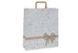 Immagine di Shoppers - maniglie piattina - 26 x 11 x 34,5 cm - carta kraft - stars bianco - Mainetti Bags - conf