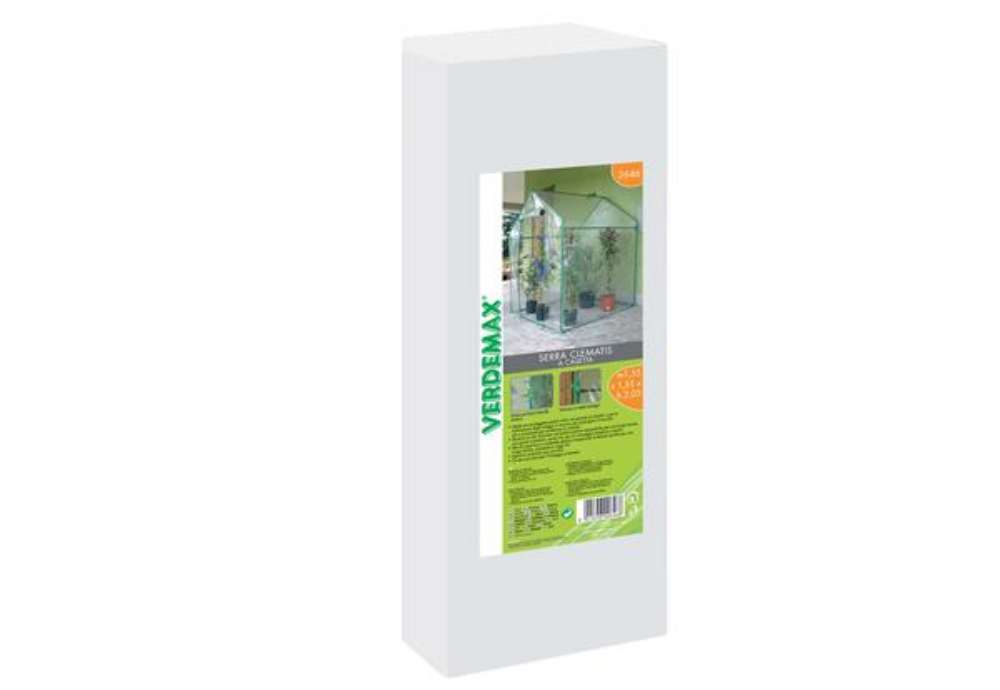 Immagine di Serra Clematis - a casetta - 155 x 155 x 205 cm - acciaio verniciato/PVC - verde/trasparente - Verde