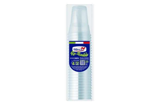 Immagine di Bicchieri Diamant - riutilizzabili - polistirene - 300 ml - Dopla - conf. 25 pezzi