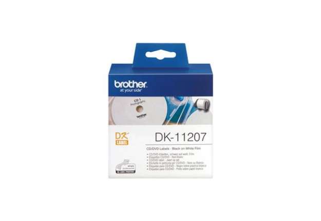 Immagine di Brother - Rotolo 100 Etichette CD diametro 58mm - Nero/Bianco - DK-11207