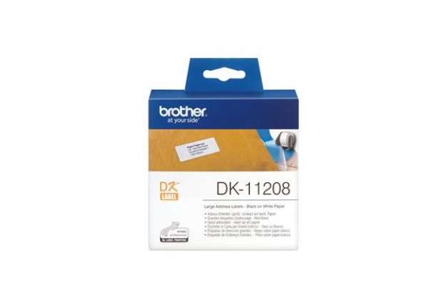 Immagine di Brother - Rotolo 400 Etichette 38 x 90 mm - Nero/Bianco - DK-11208