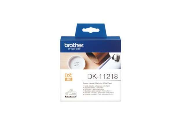 Immagine di Brother - Rotolo 1000 Etichette circolari adesive diam. 24 mm - DK-11218