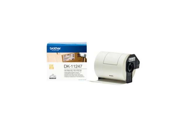 Immagine di Brother - Etichette adesive in Carta - Nero/Bianco- 103.6 mm x 164.3 mm - QL1100/1110NWB - DK11247