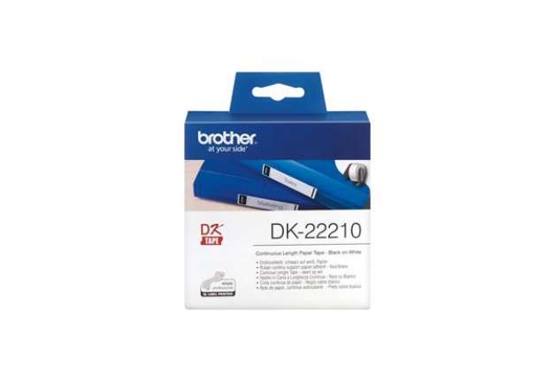 Immagine di Brother - Rotolo etichetta continua - Nero/Bianco - 29mm x 30,48mt - DK22210