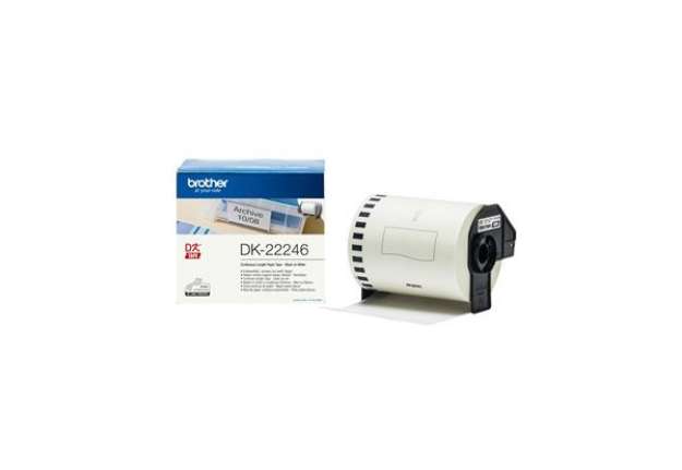 Immagine di Brother - Nastro adesivo in Carta - Nero/Bianco - 103.6 mm-30.48 metri lunghezza - QL1100/1110N - DK