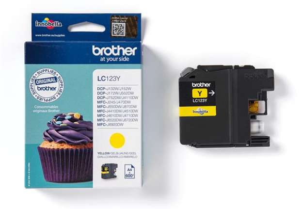 Immagine di Brother - Cartuccia - Giallo - LC123Y- 600 pag