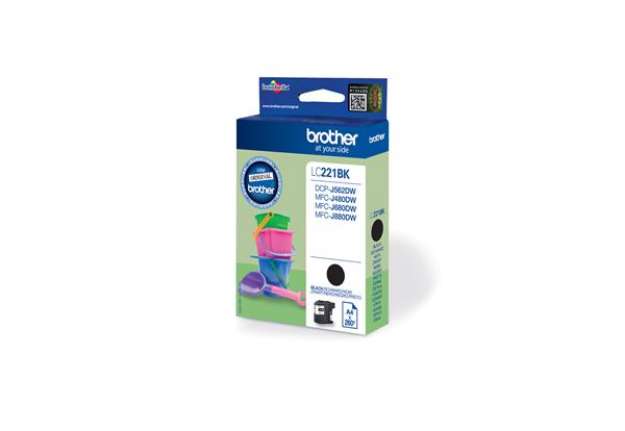 Immagine di Brother - Cartuccia - Nero - LC221BK - 260 pag
