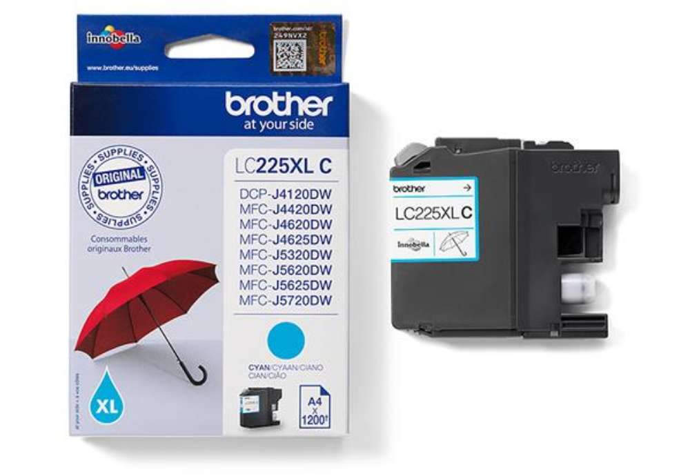 Immagine di Brother - Cartuccia - Ciano - LC225XLC - 1200 pag