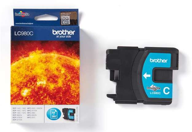 Immagine di Brother - Cartuccia - Ciano - LC980C - 260 pag