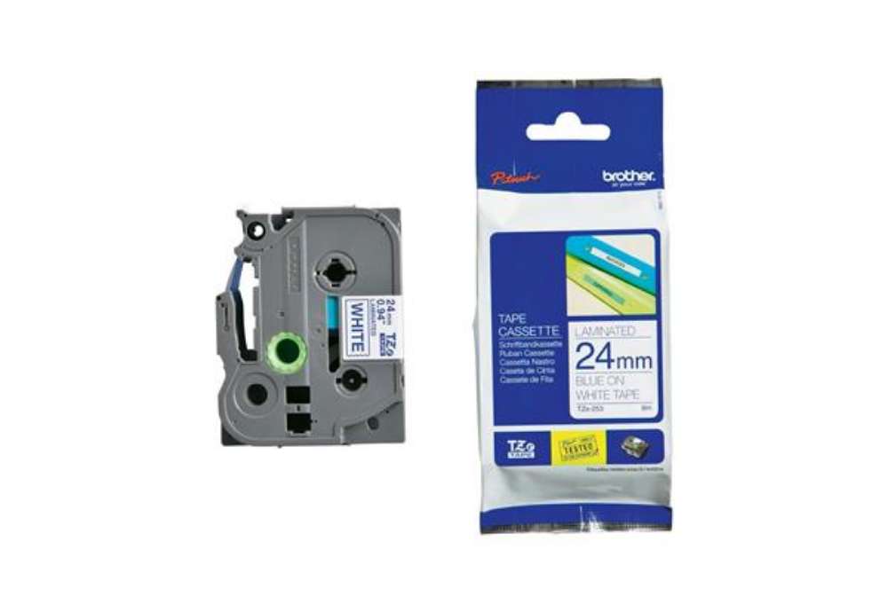 Immagine di Brother - Nastro - Blu/Bianco - TZE252 - 24mm x 8mt