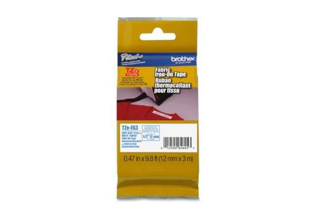 Immagine di Brother - Nastro in tessuto stirabile - Blu/Bianco - TZEFA3 - 12mm x 3mt
