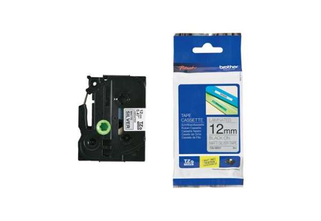 Immagine di Brother - Nastro metallizzato - Nero/argento opaco - TZEM931 - 12mm x 8mt